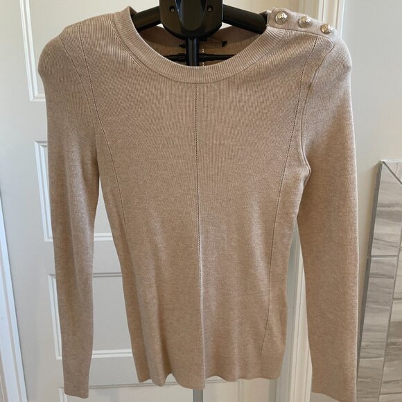 Crew Neck Button Detail Sweater by White House Black Market - Picture 4 of 7